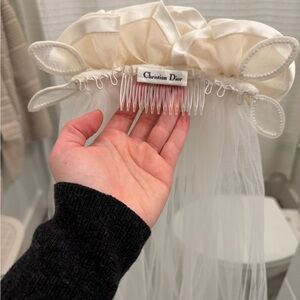 Dior Cream Hair Accessory